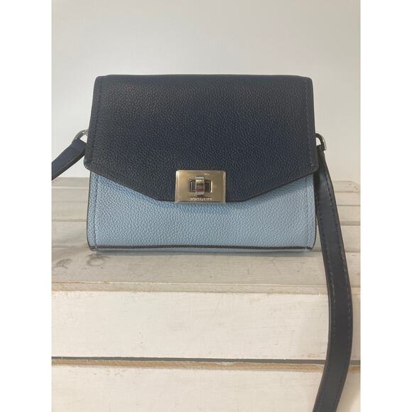 MICHAEL KORS MINI BLUE PEBBLED LEATHER WOMENS CROSBODY BAG - Picture 1 of 14